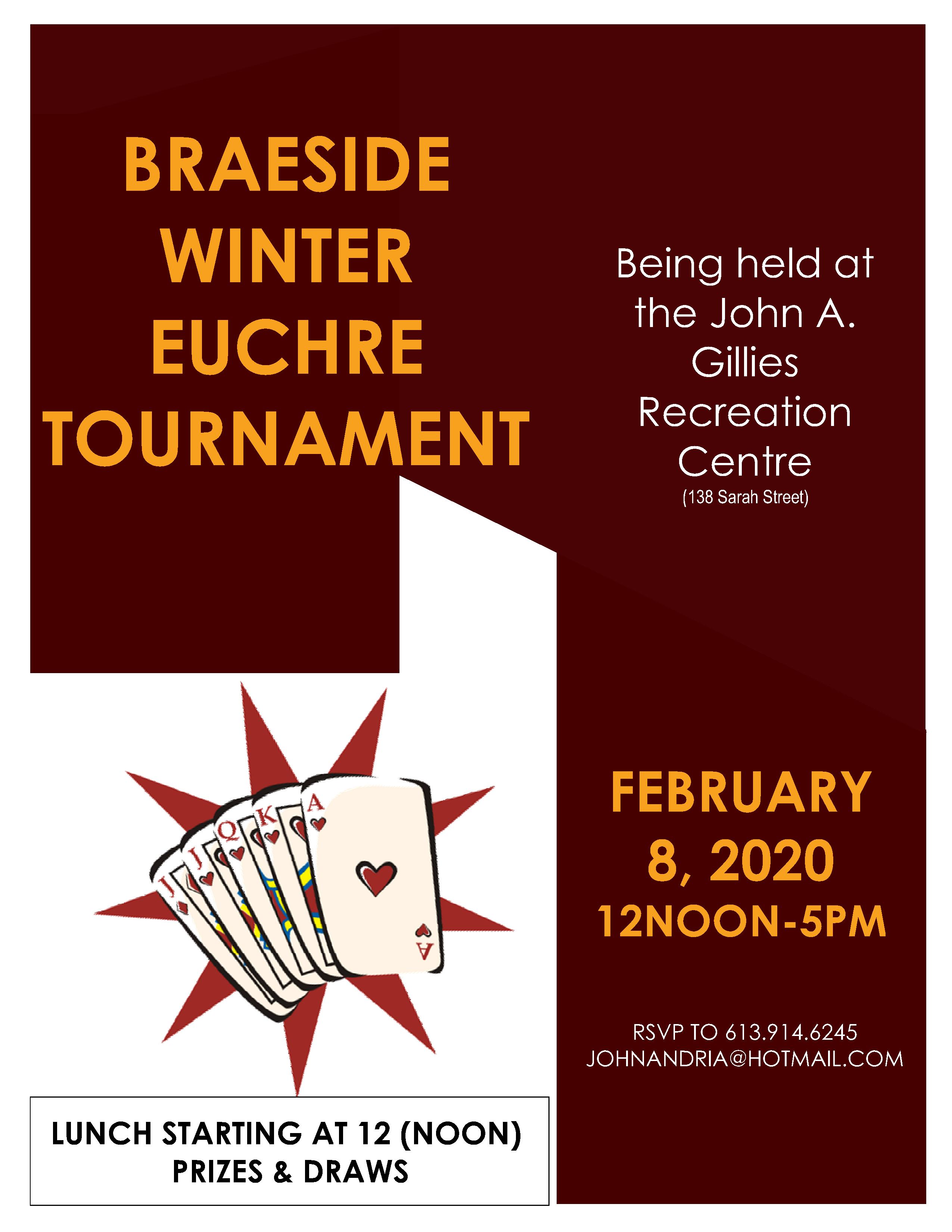 Braeside Euchre Tournament 2020 The Township of McNab/Braeside